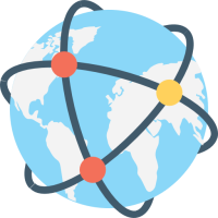Global network icon for Royal Eagle IPTV – Premium IPTV Subscription 2026